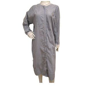Souvenir Blue & White Striped Oversized Women Shirt Dress Size Medium Top Tunic